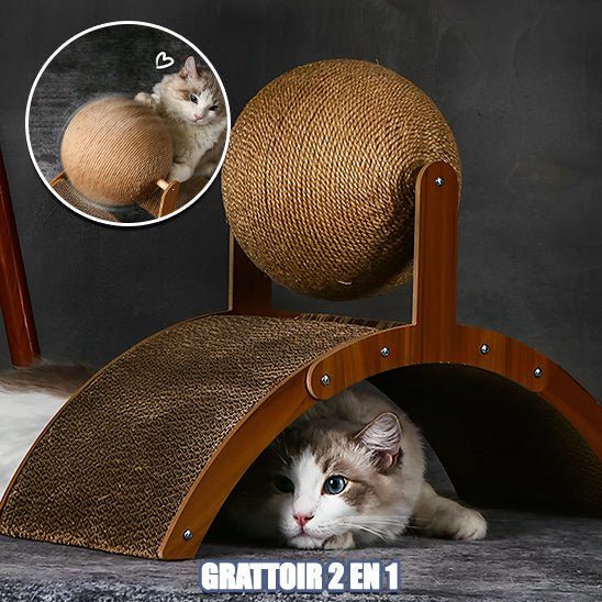 Griffoir pour chat et boule sisal pour chat - Paw Chat